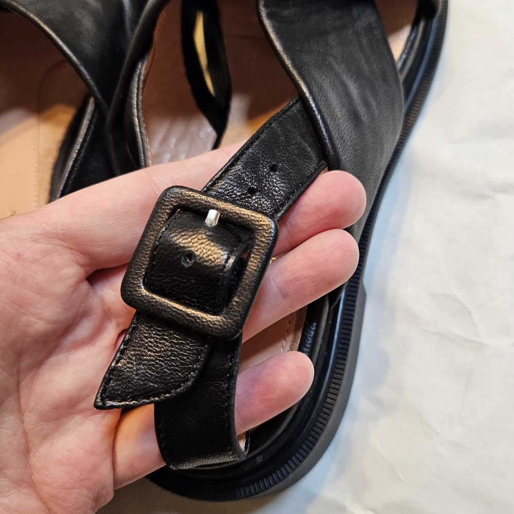 Robert Clergerie Paris Mule Black Leather Slingback Sandals Size 8 - Picture 7 of 14